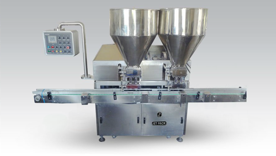 Automatic 2 Head Twin Nozzle Cream Filling Machine JET-CF-100TN